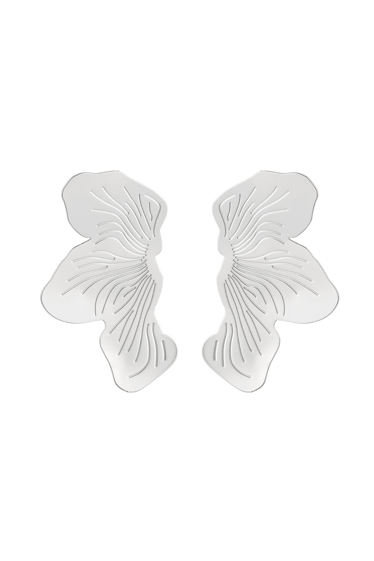 Pendientes con diseño de mariposa - plata Cobre