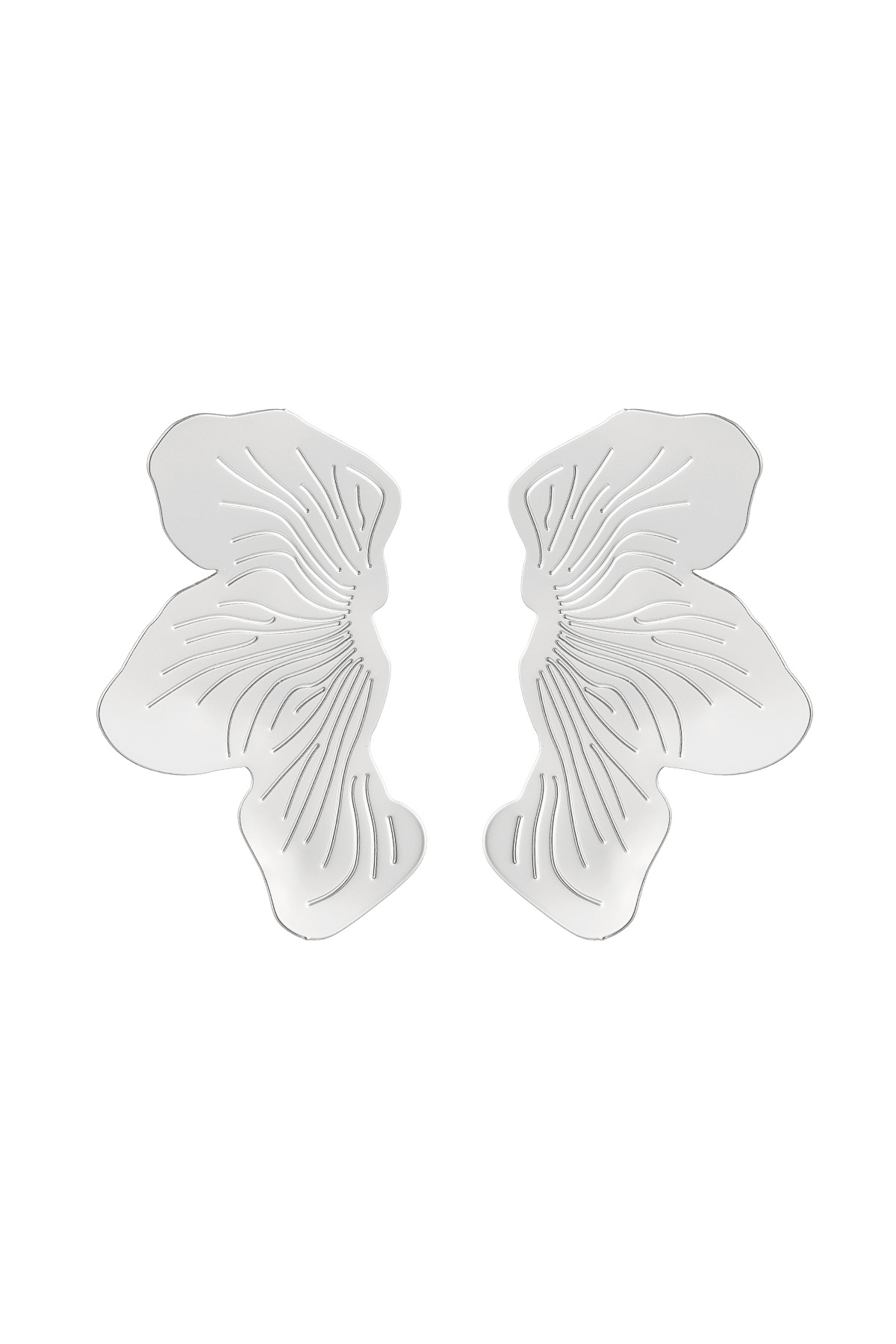 Ear stud butterfly look - silver color Copper 2