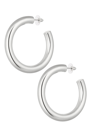 Boucles d'oreilles anneaux classiques - argent h5 
