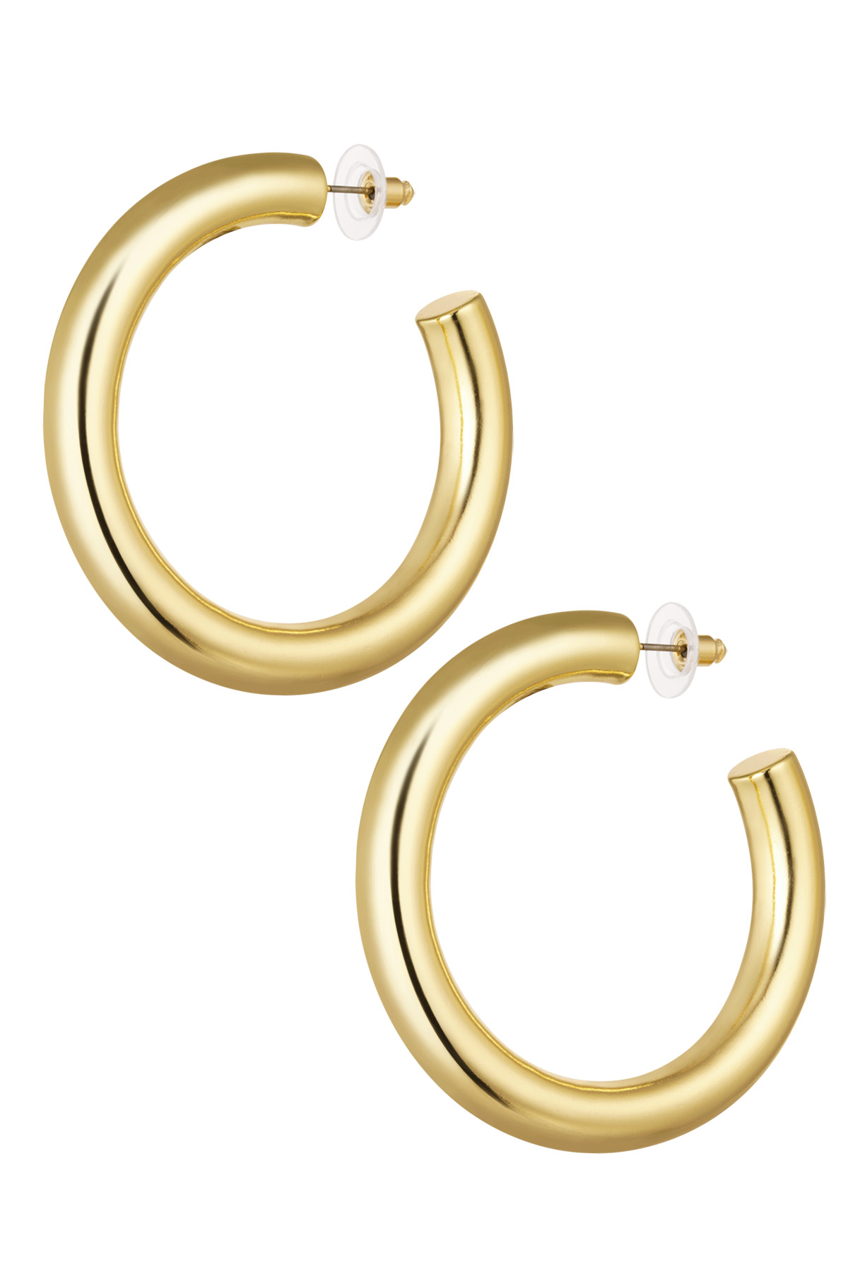Boucles d'oreilles anneaux classiques - or h5 