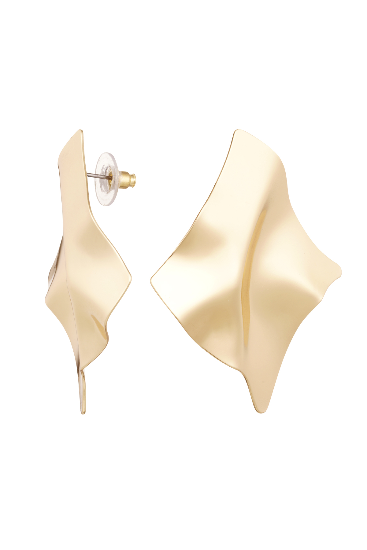 Ohrringe asymmetrische Form – Gold