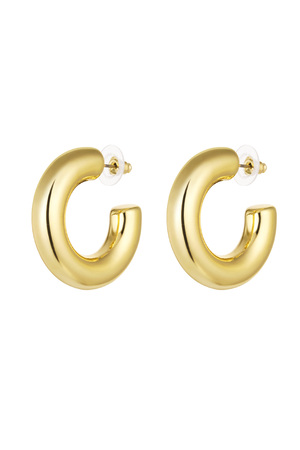 Earrings classic small - gold h5 