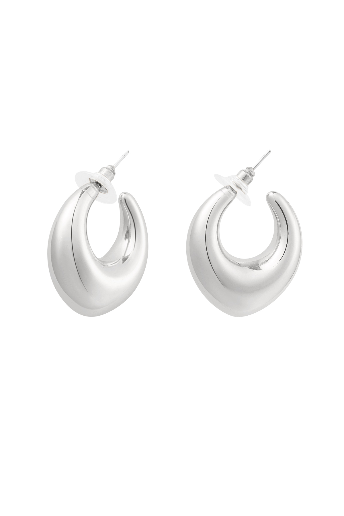 Earrings pointed twist - silver h5 