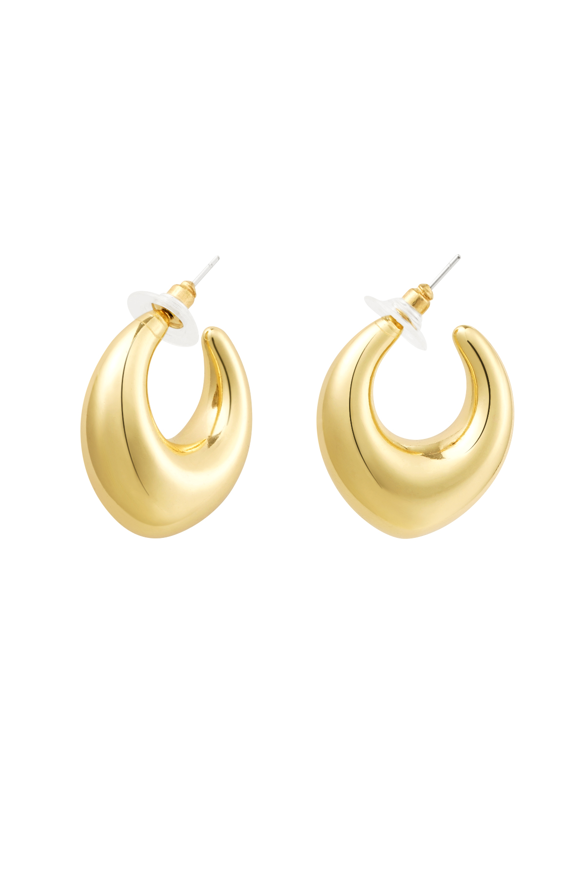 Earrings pointed twist - gold 
