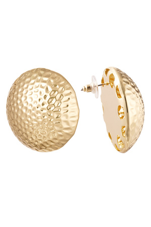 Earrings statement dome - gold Metal h5 