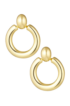 Earrings classic - gold h5 