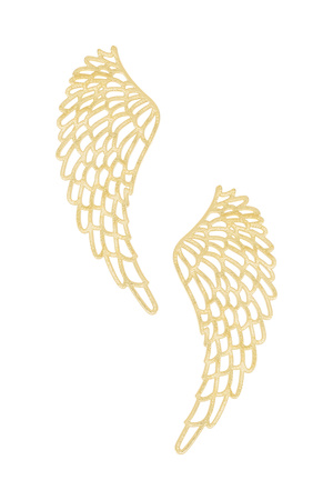 Earrings wings - gold h5 