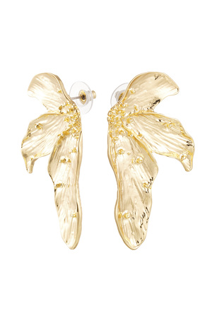 Earrings asymmetrical look - gold Alloy h5 