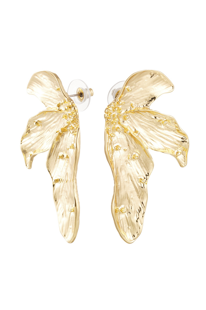 Earrings asymmetrical look - gold Alloy 
