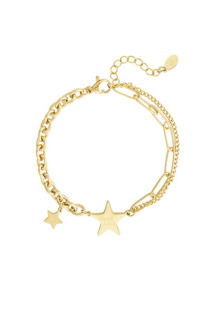 Link bracelet stars - gold h5 