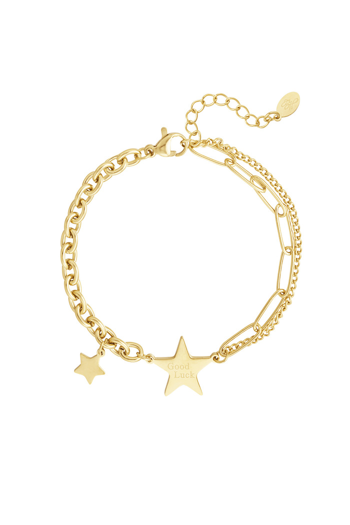 Link bracelet stars - gold 