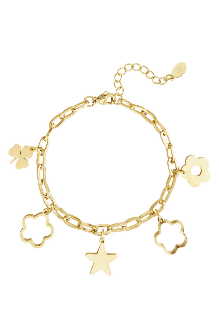 Link bracelet charms - gold 