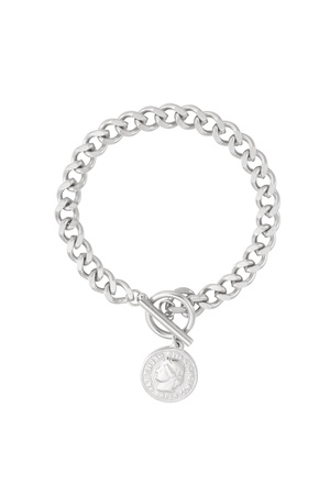 Link bracelet coin - silver h5 