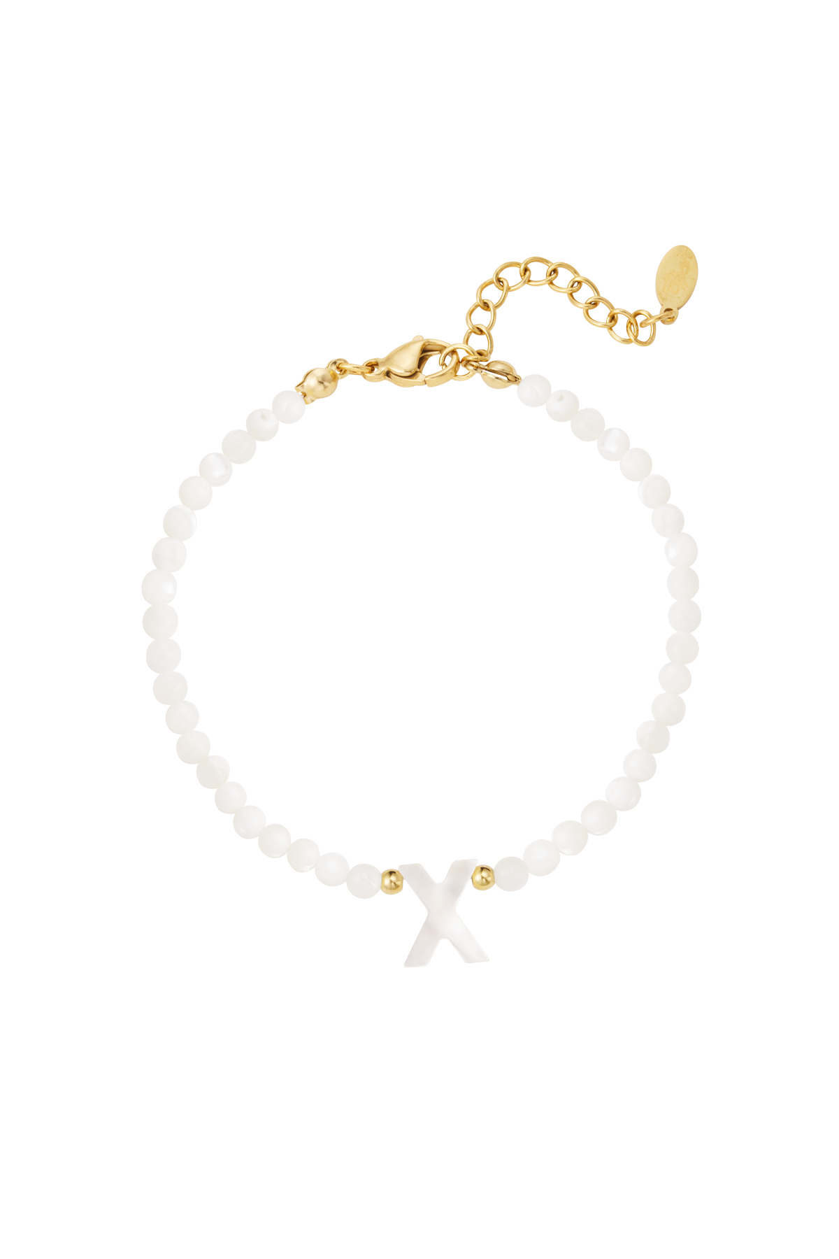 Bracelet letter X shell - gold h5 