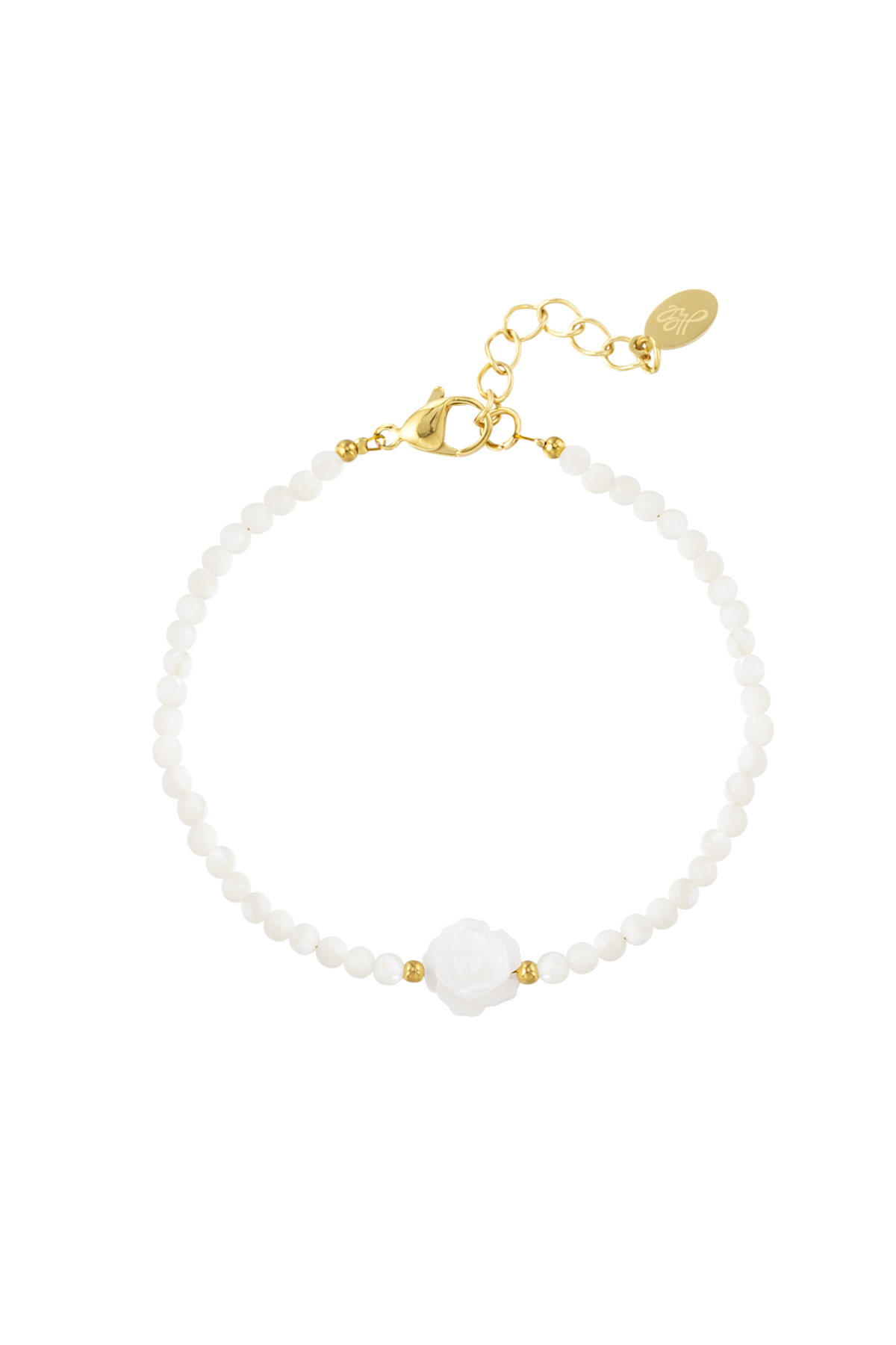 Bracelet with seashell - gold h5 