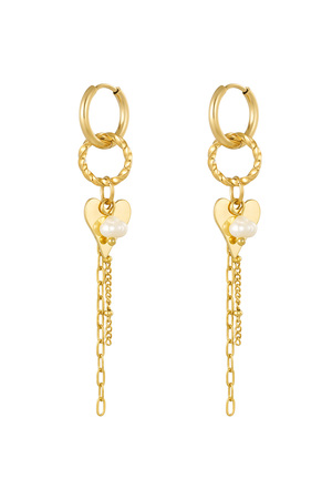 Earrings necklace party - gold h5 
