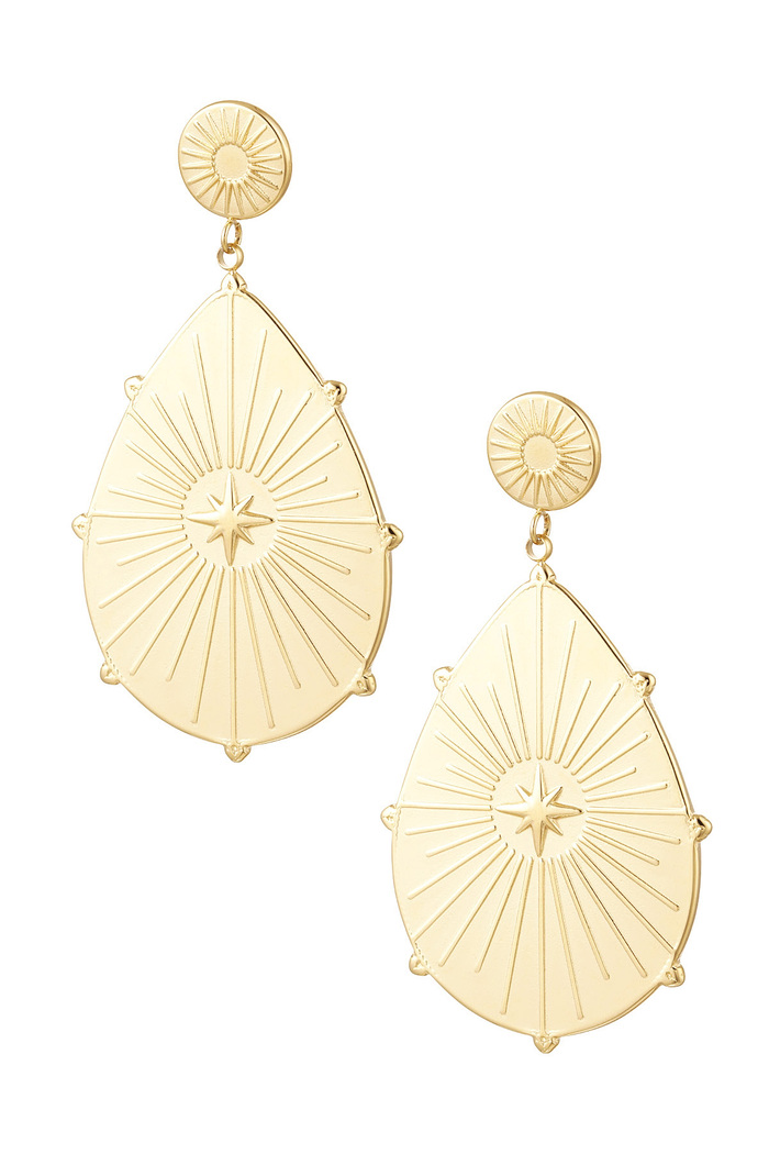 Earrings large charm - gold 