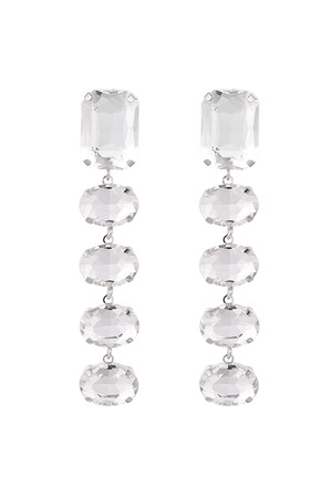 Orecchini perle di vetro party - Rame argento h5 