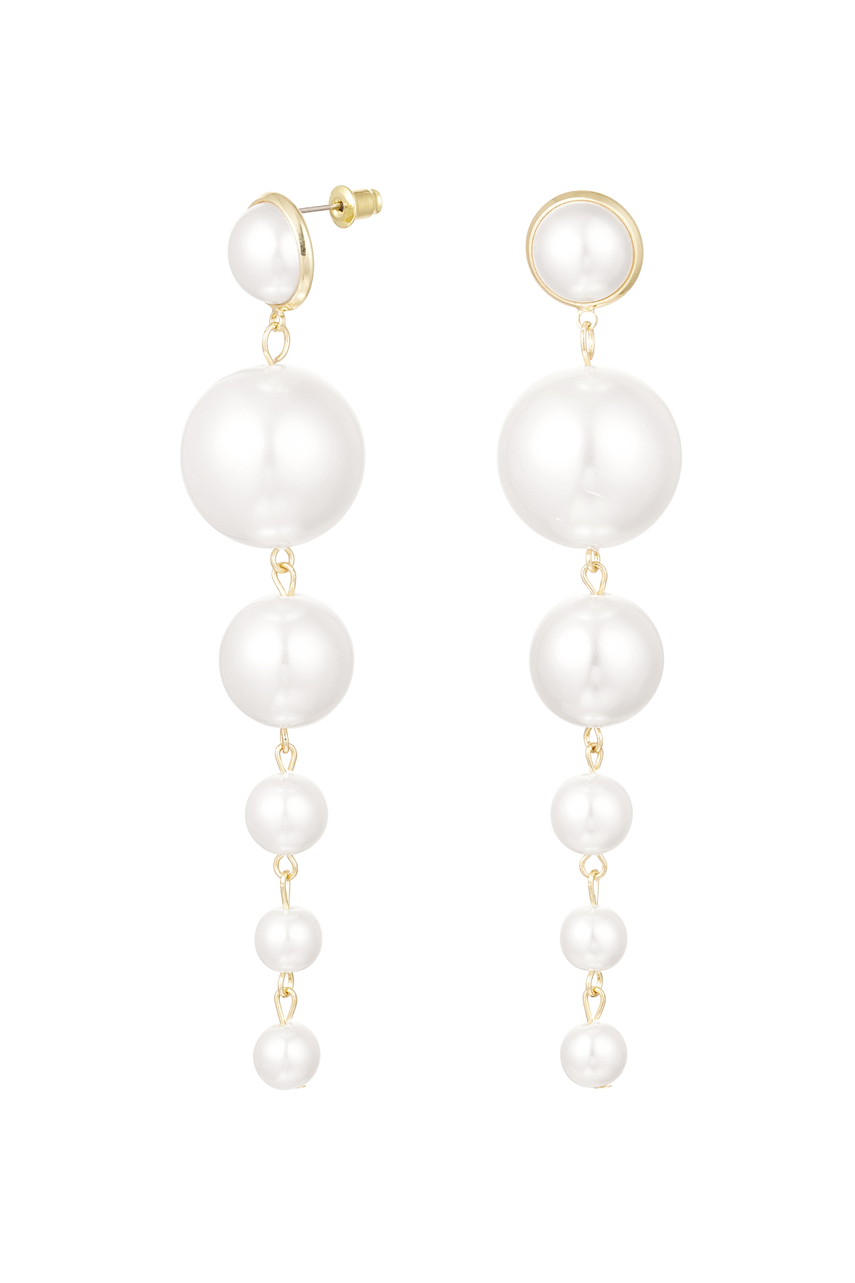 Pendientes guirnalda de perlas pequeñas - Perlas de oro