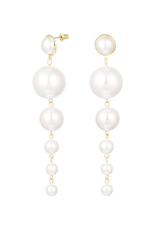 Earrings pearl garland small - gold Pearls h5 