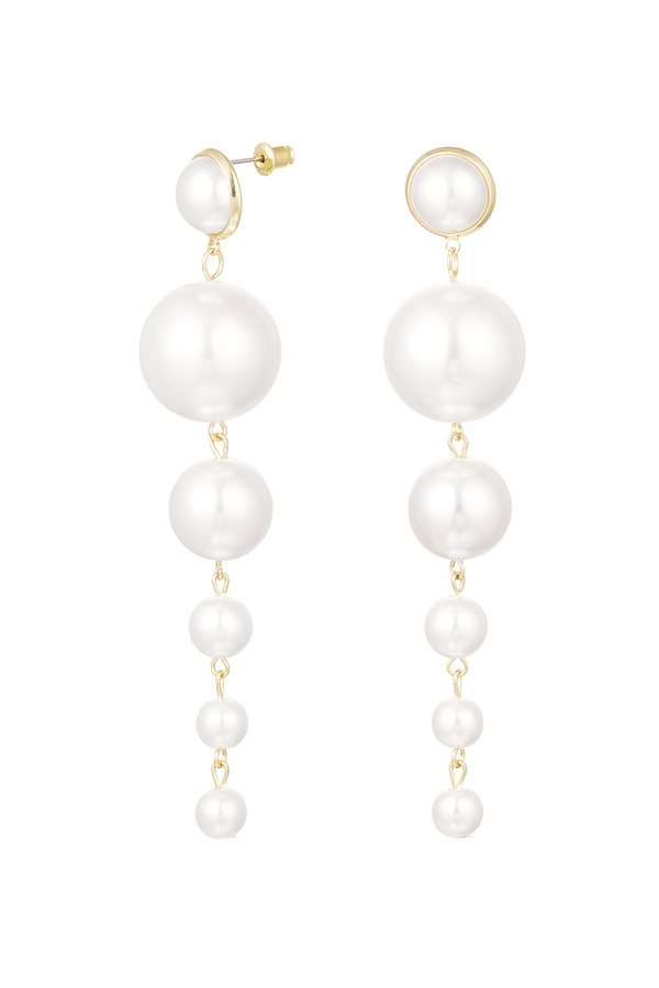 Pendientes guirnalda de perlas pequeñas - Perlas de oro