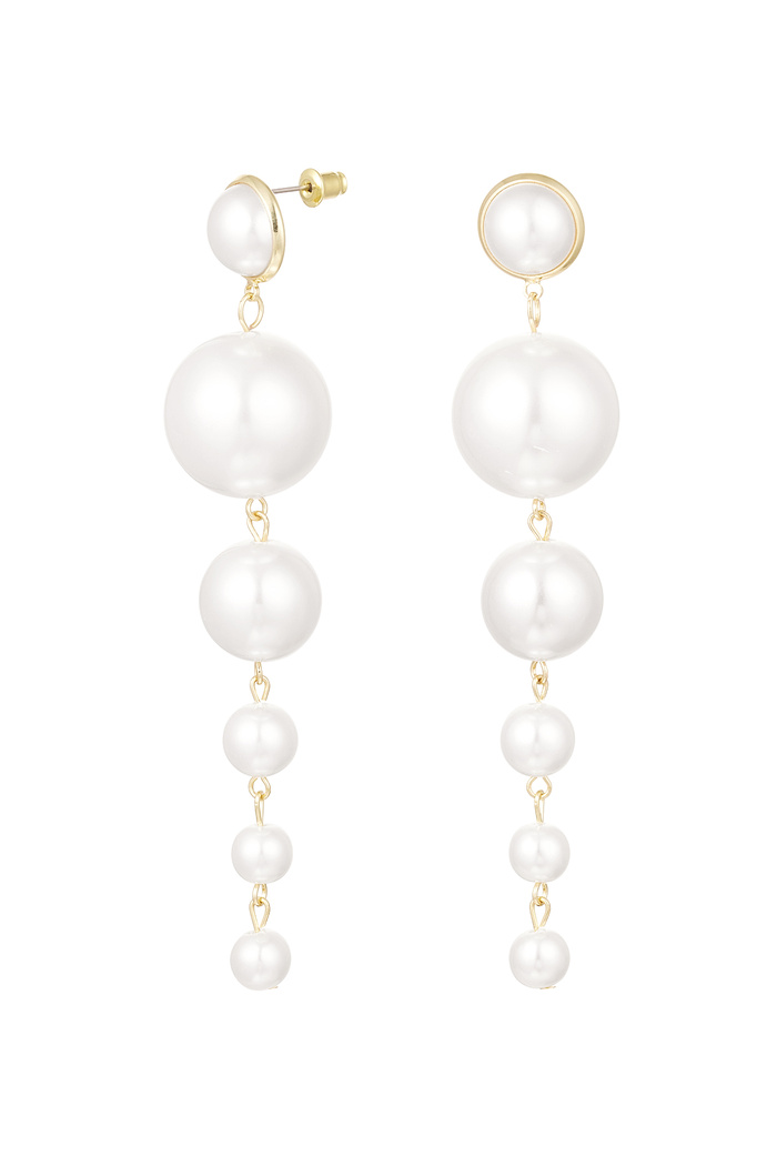 Earrings pearl garland small - gold Pearls 