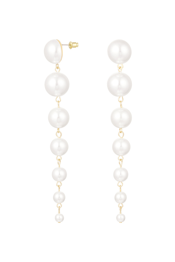 Pendientes guirnalda de perlas - Perlas de oro