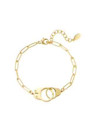 Crochet link bracelet - gold h5 