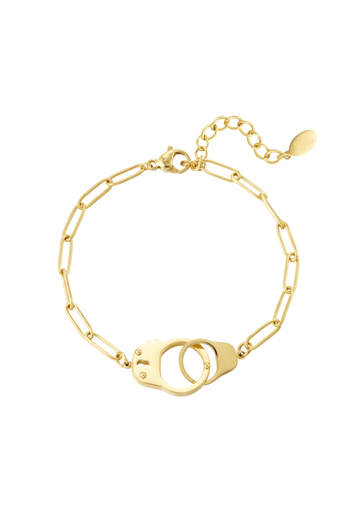 Crochet link bracelet - gold 