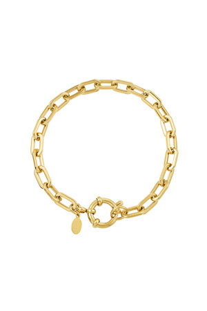 Link bracelet round closure - gold h5 