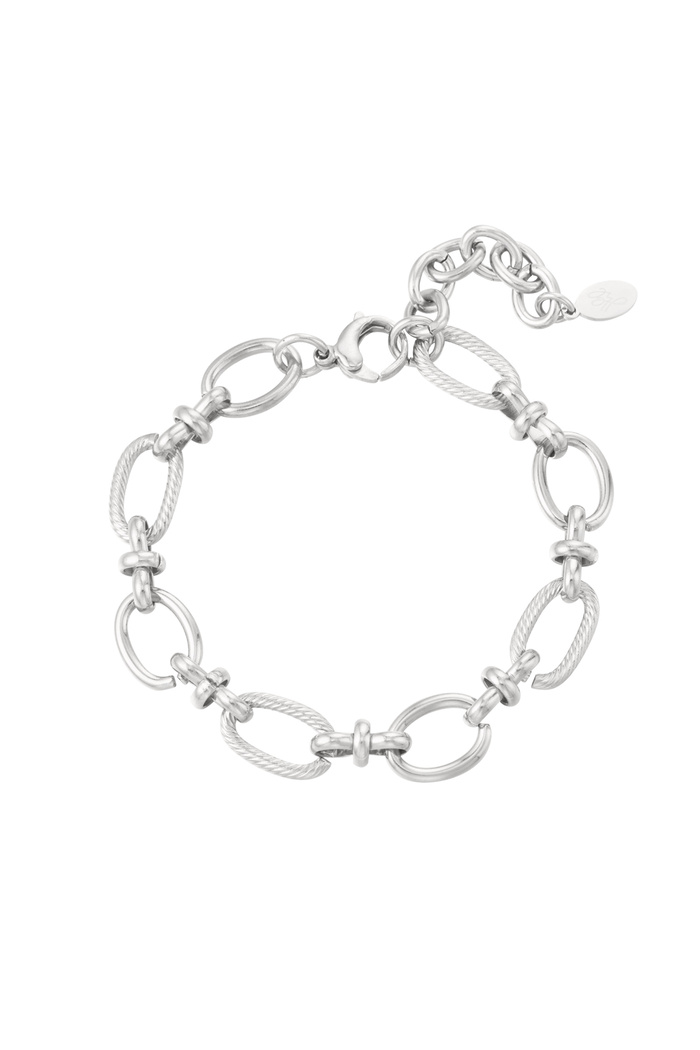 Bracelet large links - silver 