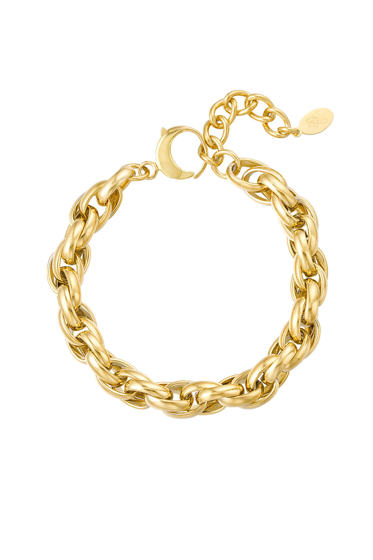 Coarse link bracelet - gold h5 