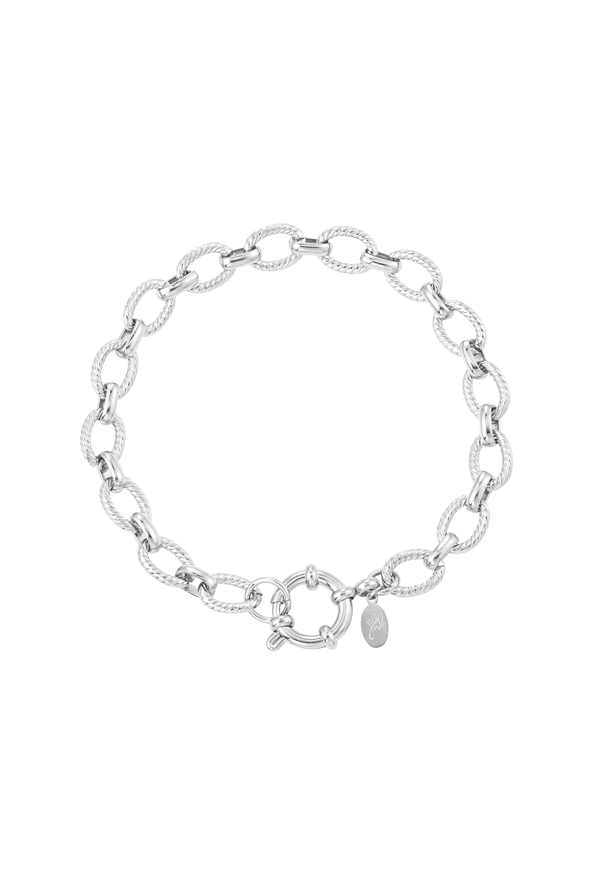Bracelet round links - silver h5 
