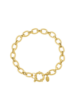 Bracelet round links - gold h5 