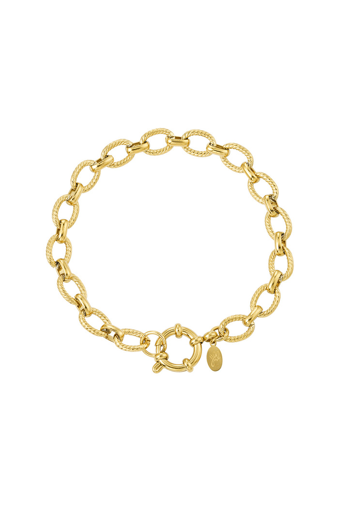 Bracelet round links - gold 