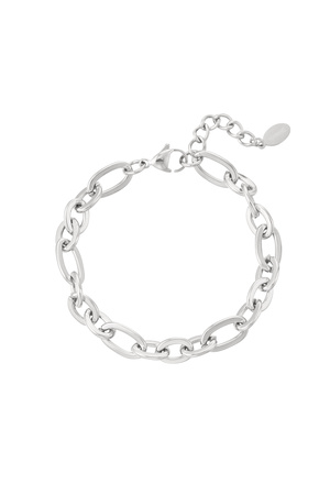 Bracelet different links - silver h5 