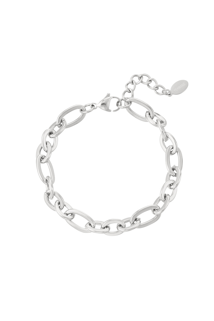 Bracelet different links - silver 