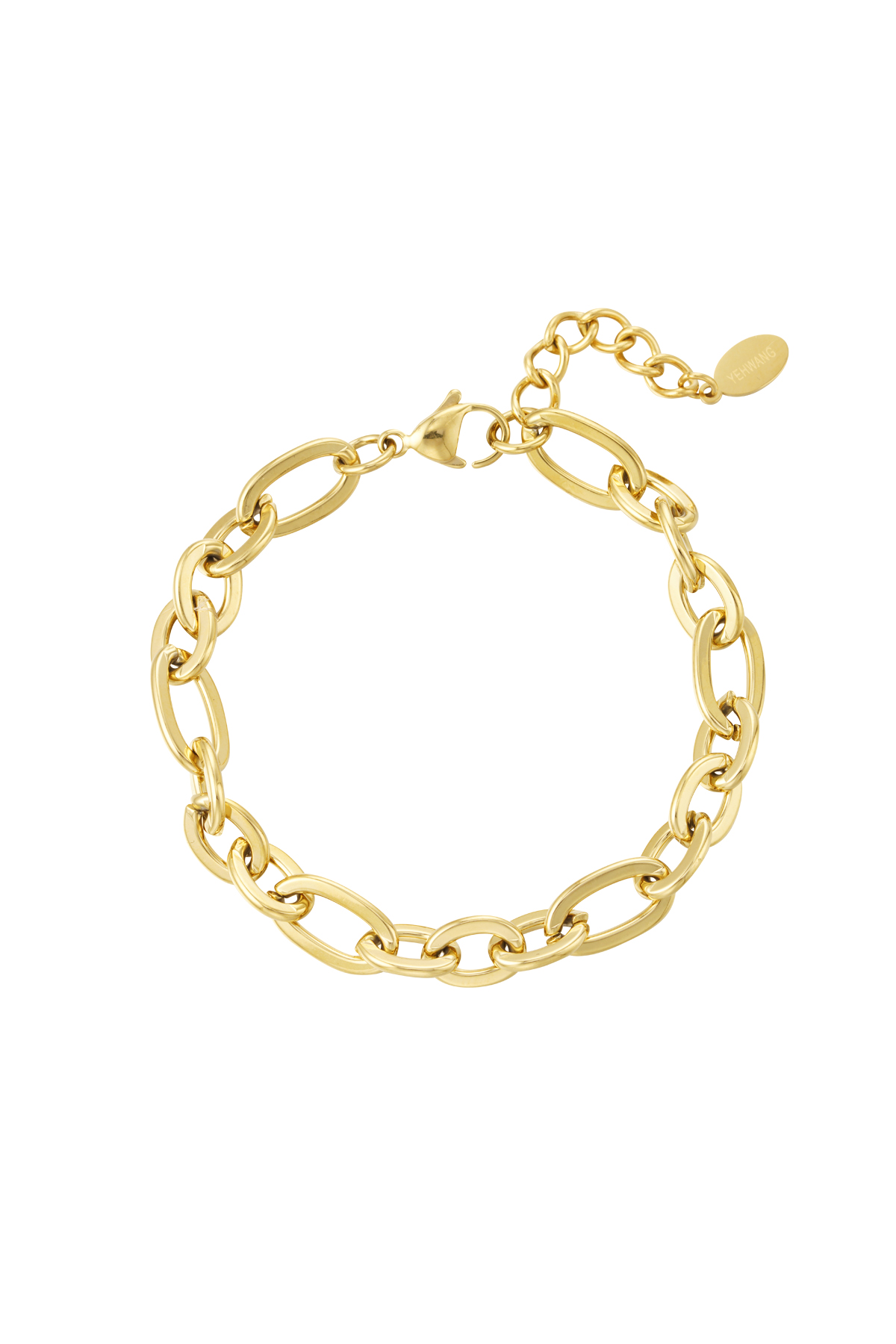 Bracelet différents maillons - or