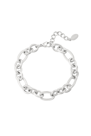 Link bracelet different links - silver h5 