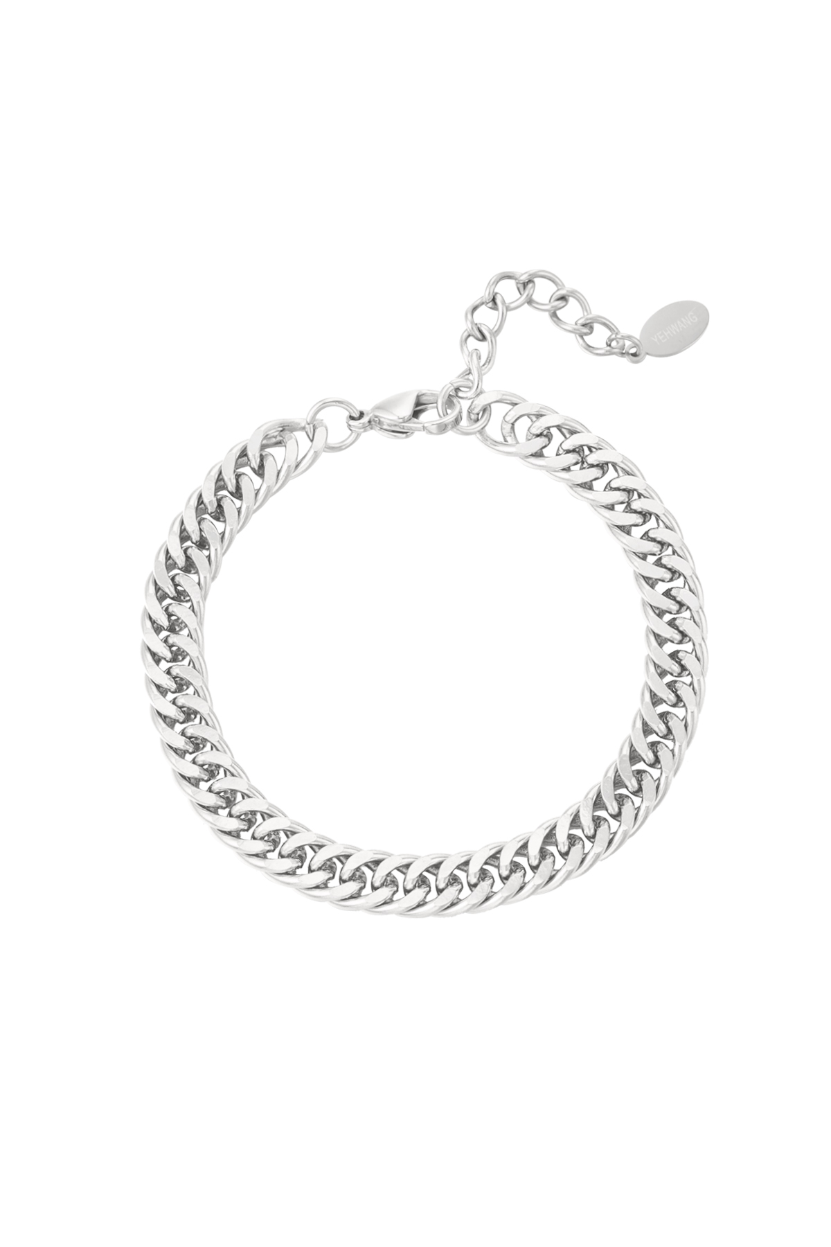 Pulsera de eslabones robusta - plata h5 