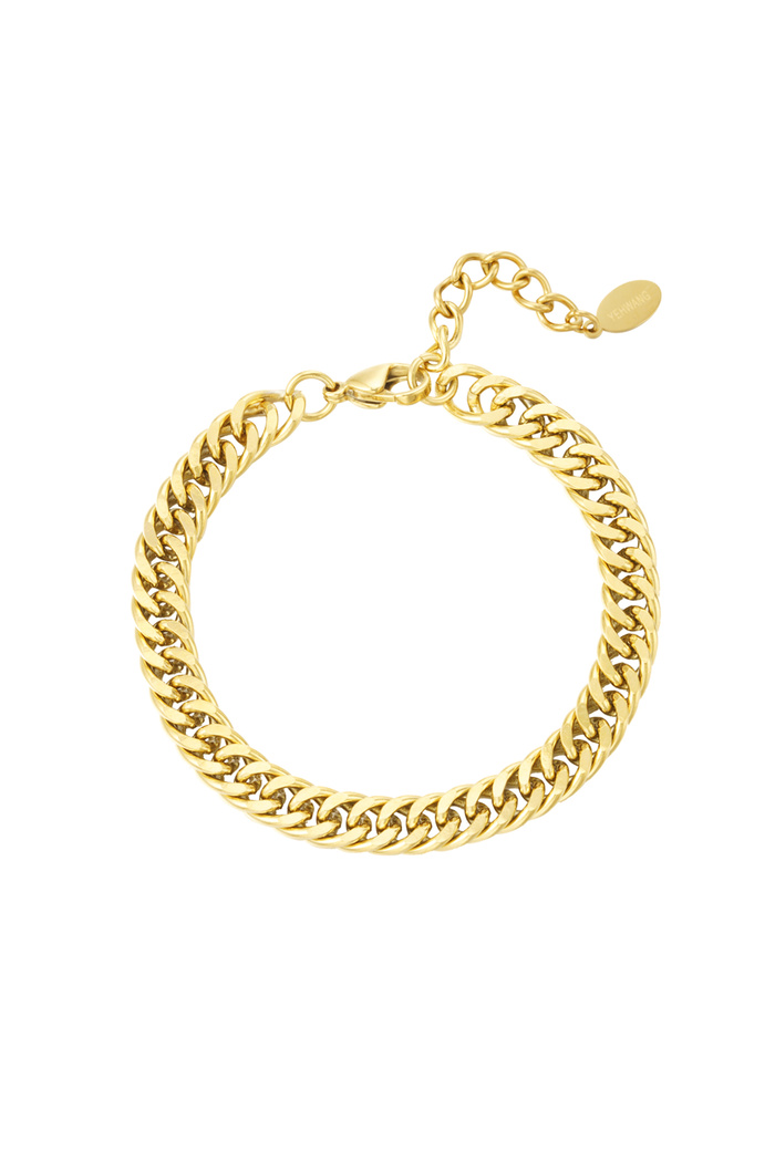 Link bracelet robust - gold 