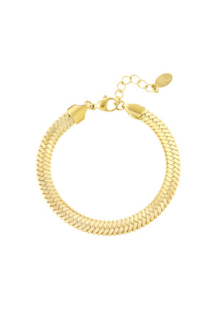 Bracelet flat braided - gold h5 