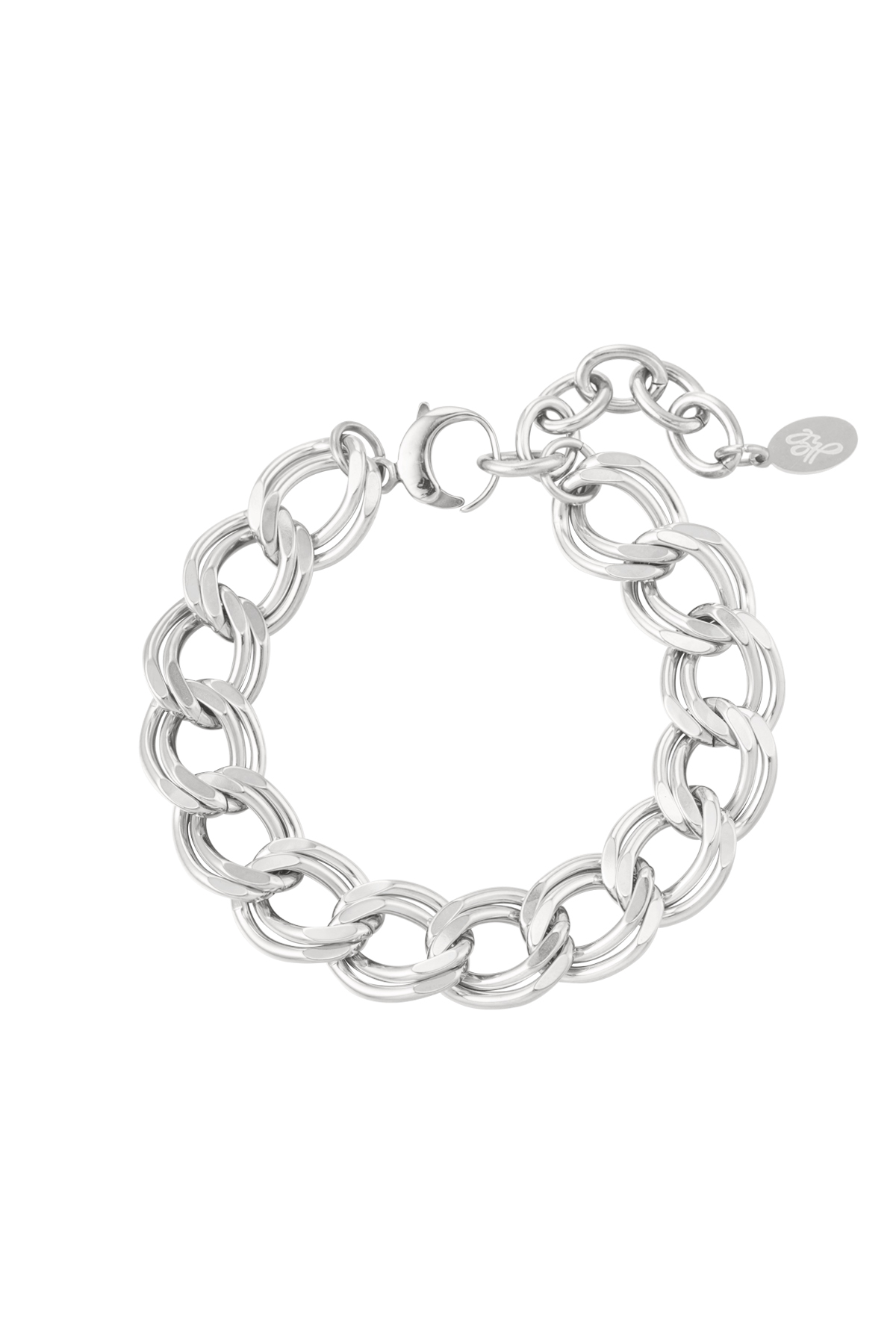Coarse link bracelet - silver 