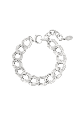 Coarse link bracelet - silver h5 