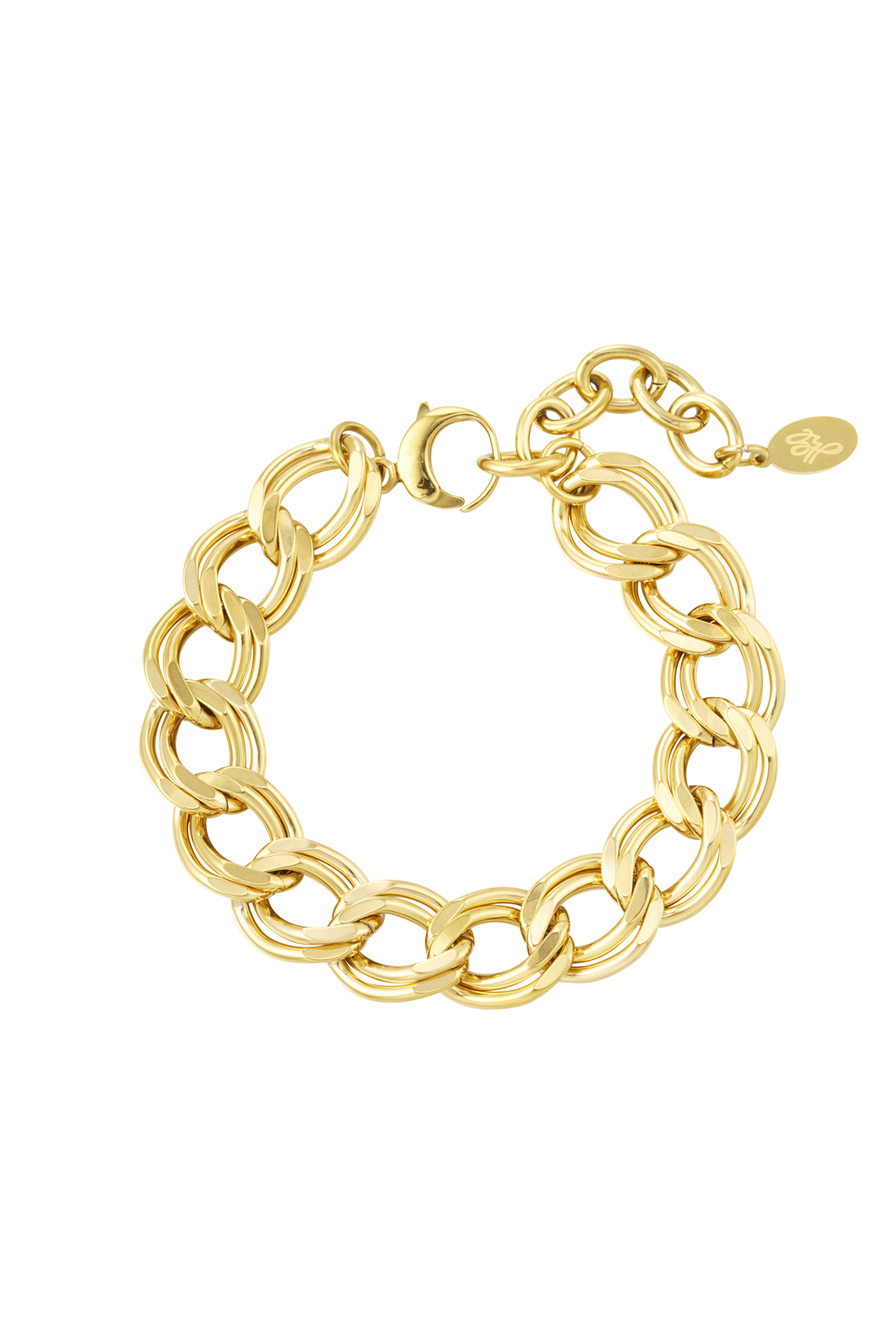 Coarse link bracelet - gold