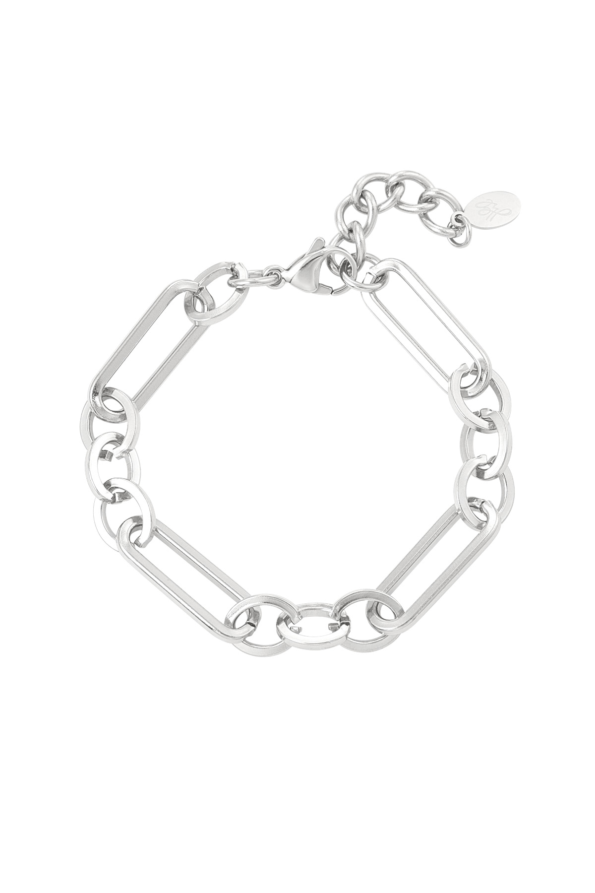 Bracelet thick links - silver h5 