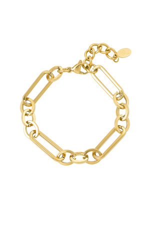 Bracelet thick links - gold h5 