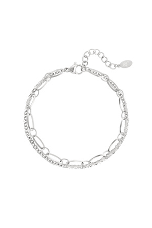 Link bracelet double - silver h5 
