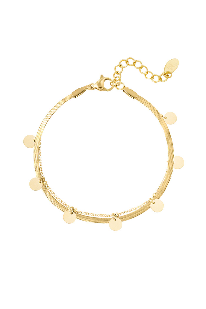 Bracelet double layered circles - gold 