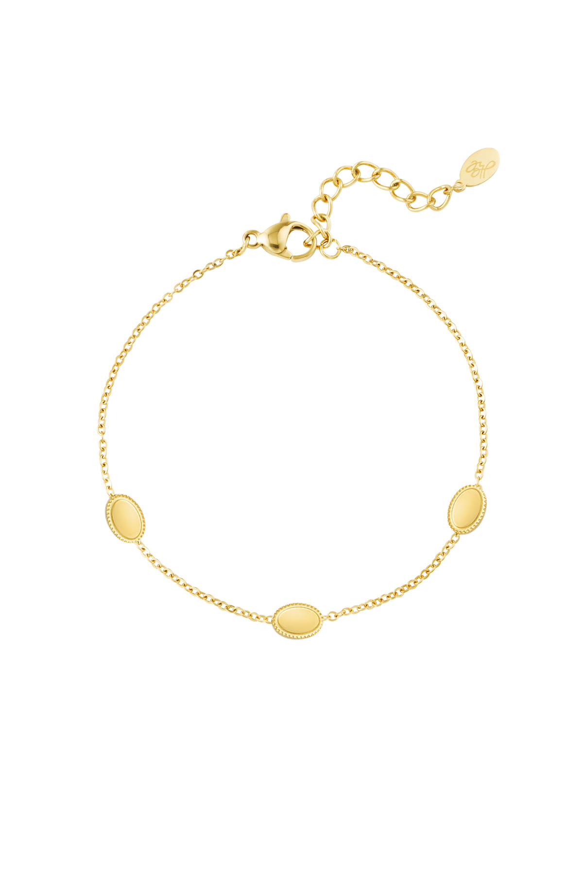 Bracelet vintage 3 charms - gold